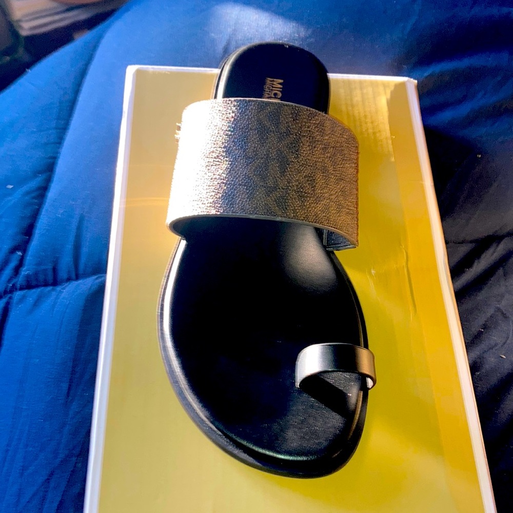 Michael Kors Brown and black new women’s sandals size 8.